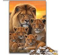 Puzzle Famille de Lions Africains 2000 pièces pour Adultes et Adolescents Relax Games est Un pour Toute la Famille (70x100cm)