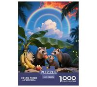 Puzzle Famille de Martres 1000 Pièces pour Adultes Et Enfants, Jeu-éducatif, Puzzle Paradis Tropical, Décoration Intérieure, Idée Cadeau 38x26cm/1000pcs