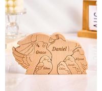 Puzzle Famille en Chien Personnalisé Prénom 1-8, Art Animal, Décoration De Bureau, Cadeau pour la Famille Texte Artistique Personnalisé, Cadeau de Noel Maman et Papa