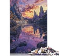 Puzzle Fantaisie Adulte 1000 Pièces Motif Lac de Montagne Rectangle Créatif Jeu de Décompression 1000 Pièces (75x50cm)
