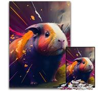 Puzzle Fantaisie Cochon d'Inde 1000 pièces pour Adultes, Puzzle en Carton, pour Les Adolescents, Les Couples et Les Amis pour Les Anniversaires et Noël 26x38cm/10,23x14,96 Pouces