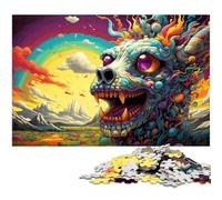 Puzzle Fantaisie de 1 000 pièces représentant des Monstres colorés pour Adultes idéal comme Cadeau pour Les Adolescents de 14 Ans et Plus (75 x 50 cm)