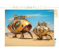 Puzzle · Fantaisie de dirigeable | Dirigeable jaune · 1000 pièces · Format assemblé 64 × 48 cm · CALVENDO Puzzle