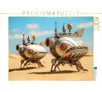 Puzzle · Fantaisie de dirigeable | Petit modèle réduit d'avion argenté · 1000 pièces · Format assemblé 64 × 48 cm · CALVENDO Puzzle