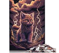 Puzzle Fantaisie Garfield Cat, Puzzle rectangulaire en Papier à emboîter précis pour garçon ou Fille, Cadeaux de Noël, 1000 pièces (75 x 50 cm)
