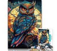 Puzzle Fantaisie Hibou 1000 pièces pour Adultes et Adolescents Jouets éducatifs Jeux Anti-Stress décoration d'intérieur Unique et Cadeaux (26x38cm)