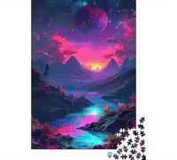 Puzzle Fantaisie Nature néon Incroyable, Puzzle rectangulaire en Papier pour garçon ou Fille, Cadeau de Noël, 1000 pièces (38 x 26 cm)