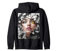 Puzzle Fantaisie Visage de Fille Sweat à Capuche