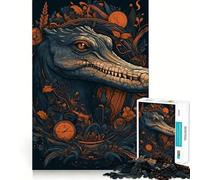 Puzzle fantaisiste Alligator pour Adultes,1000 pièces,Jeu de réflexion et d'adresse,découpe de Haute précision,défi divertissant pour Les Loisirs (38x52cm)