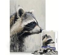 Puzzle fantaisiste de Raton Laveur pour Adolescents, 1000 pièces, Sharp Remember, Silencieux, Loisirs, découpe Uniforme, Cadeau de Noël Unique (38x26cm)
