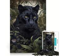 Puzzle fantaisiste Panthère Noire 1000 pièces Jeu de Construction Focus Assemblage sûr et précis Jouet de Divertissement d'intérieur pour Les fêtes (38x26cm)