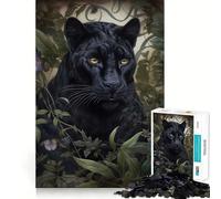 Puzzle fantaisiste Panthère Noire 1000 pièces Jeu de réflexion Stimulant Maintien Parfait Défi cérébral interactif pour la Maison (50x75cm)
