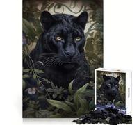 Puzzle fantaisiste Panthère Noire 1000 pièces pour Adolescents, activité de Loisirs et d'exercice Intelligent, Assemblage sans Couture, Cadeau d'anniversaire (50x75cm)