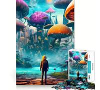 Puzzle Fantastique de 1000 pièces Tours de Champignons pour Adolescents Développement de la mémoire, Assemblage sans Stress, (38x52cm)