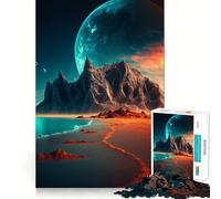 Puzzle Fantastique de Paysage Spatial pour Adultes 1000 pièces Stimule la mémoire Jeu de Construction Amusant Pièce de Collection (38x26cm)