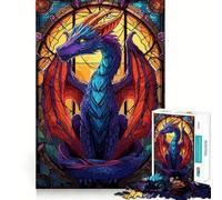 Puzzle Fantastique Dragon teinté 1000 pièces pour Adolescents, développement de la mémoire, Jeu d'intérieur, découpe Fine, Cadeau du Père Noël 38x52cm