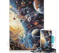 Puzzle Fantastique du système Solaire de 1000 pièces pour Adultes, Jeu de réflexion, Passe-Temps la Maison, Bords Nets, Joli Cadeau (38x26cm)