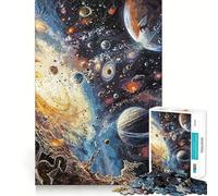Puzzle Fantastique du système Solaire pour Adolescents, 1000 pièces, pour stimuler la mémoire, se détendre, découpe Nette, Cadeau élégant (50x75cm)