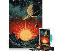 Puzzle Fantastique du système Solaire pour Adultes, 1000 pièces, Casse-tête Mental, Passe-Temps Calme, Assemblage d'image, Joli Cadeau (38x26cm)