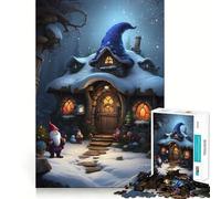 Puzzle Fantastique Maison Champignon pour Adolescents, 1000 pièces, Jeu de réflexion, Loisirs, Cadeau de qualité supérieure (50x75cm)