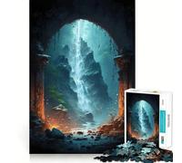 Puzzle Fantastique Mondes Mystiques 1000 pièces pour Adolescents Renforce la mémoire Loisirs à la Maison Bords Nets Cadeau précieux (38x26cm)