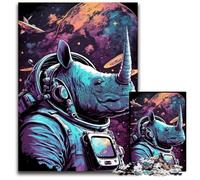 Puzzle Fantastique pour Adultes Rhino 1000 pièces, Puzzle Stimulant pour Une soirée de Jeux en Famille, œuvre d'art décorative à Faire soi-même 26x38cm/10,23x14,96 Pouces