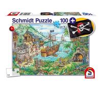 Puzzle Fantastique - SCHMIDT SPIELE - Dans la baie aux pirates - 100 pièces - Multicolore et vert