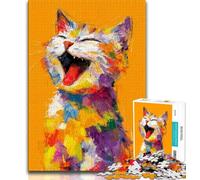 Puzzle Fantasy Art Cat 1000 pièces pour Adultes et Adolescents, Jouets éducatifs, Anti-Stress, liste de souhaits avec Le Père Noël (38x26cm)