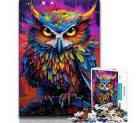 Puzzle Fantasy Art Owl 1000 pièces pour Adultes et Adolescents, Anti-Stress, défi Difficile, décoration d'intérieur Unique et Cadeaux 50x75cm
