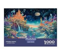 Puzzle Fantasy Château avec 1000 Pièces pour Adultes,Interstellaire de Fantasy Un Jeu De Dexérité Très Difficile Puzzle Éducatif Aux Défis l'art De La Décoration Moderne 70x50cm/1000pcs