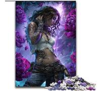 Puzzle Fantasy Dark Girl 1000 pièces pour Adolescents, Jeu Stimulant, idéal pour Toute la Famille (50x75cm)