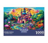 Puzzle Fantasy Fairy Tale Château avec 1000 Pièces pour Adultes,Forêt colorée Un Jeu De Dexérité Très Difficile Puzzle,Jeu D'intelligence l'art De La Décoration Moderne 38x26cm/1000pcs