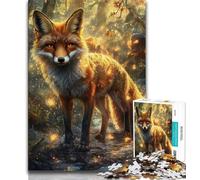 Puzzle Fantasy Fox 1000 pièces pour Adolescents, Cadeaux, Anti-Stress, défi Difficile, renforce l'amour Entre Couples 38x26cm