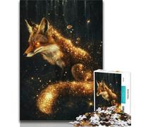 Puzzle Fantasy Fox 1000 pièces pour Adultes, Difficile à compléter mais Amusant et Humoristique avec Affiche et fiche de Questions-réponses Assorties (38x26cm)