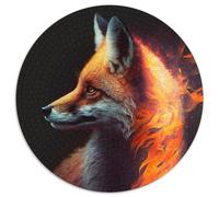 Puzzle Fantasy Fox pour Adultes, 1 000 pièces, Rond en Carton, pour Adolescents, Jeu interactif Familial, Cadeau défi, 1 000 pièces (67,5x67,5cm)