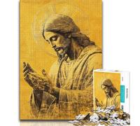 Puzzle Fantasy Jesus 1000 pièces pour Adultes et Adolescents, pour Passer Un Bon Moment en Famille, Chaque pièce est Unique - Jeu Amusant et Stimulant 75x50cm