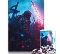 Puzzle Fantasy Knight 1000 pièces pour Adultes, Cadeaux, Aide Le Cerveau à exercer, Jouets addictifs pour cultiver la Patience, Convient aux Couples (38x26cm)