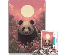 Puzzle Fantasy Panda 1000 pièces pour Adolescents Jouets éducatifs et éducatifs Jeux familiaux pour renforcer l'amour Entre Couples 38x26cm