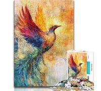Puzzle Fantasy Phoenix 1000 pièces pour Adultes, Difficile à compléter mais Amusant et Humoristique avec Affiche et fiche de Questions-réponses Assorties 50x75cm