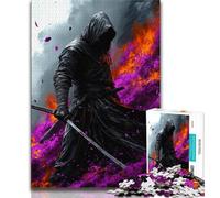 Puzzle Fantasy Samurai Ninja 1000 pièces pour Adolescents, Cadeaux, Aide Le Cerveau à exercer, Jouets addictifs pour cultiver la Patience, Excellent Cadeau 50x75cm