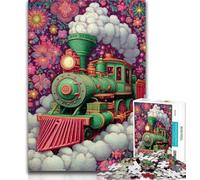 Puzzle Fantasy Train 1000 pièces pour Adultes et Adolescents, Jeu éducatif pour Anniversaire et Noël à partir de 14 Ans, 26x38cm