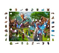 Puzzle - fantasy village multicolor TU
