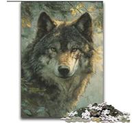 Puzzle Fantasy Wolf 2000 pièces pour Adultes et Adolescents, Jeu Stimulant et Familial avec Affiche et fiche de Questions-réponses (70x100cm)