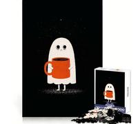 Puzzle fantôme endormi avec Tasse de café, 1000 pièces, pour Adolescents, Casse-tête et Divertissement paisible, 50x75cm