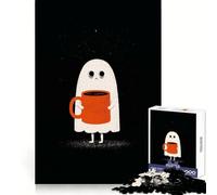Puzzle fantôme endormi avec Tasse de café, 1000 pièces, pour Adolescents, Jeu de logique, Amusement d'intérieur, Bords précis, pièce de Collection 38x52cm