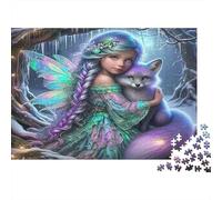 Puzzle Fée Loup 1000pcs 70x50cm Papier Recy dultes Magie Lunaire Défi Difficile Détente Divertissement Maison Idée Cadeau