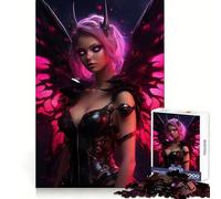 Puzzle Fée Noire pour Adolescents 1000 Pièces Entraînement à la Concentration et au Calme Assemblage serré (50x75cm)