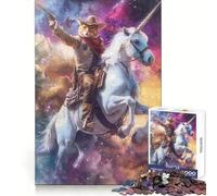 Puzzle féérique de 1000 pièces représentant Un Chat Licorne pour Adolescents, idéal pour Les fêtes de Fin d'année (38x26cm)