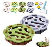 Puzzle Felt Maze Box Cat Toys, Cat Puzzle Felt Maze Box Cats Toys, Interactive Puzzles Scratcher in Felt with Bell, for Indoor, Boredom, Exercise, Play, Enrichment (2PCS-5)
