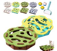 Puzzle Felt Maze Box Cat Toys, Cat Puzzle Felt Maze Box Cats Toys, Interactive Puzzles Scratcher in Felt with Bell, for Indoor, Boredom, Exercise, Play, Enrichment (2PCS-6)